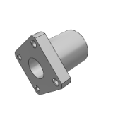 zf76 - Flanged linear bearings (with lubrication), double-lined type, intermediate type