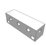 EB09CW-AW-BW - Pneumatic connection block - I-shaped, side end face penetration, hole spacing fixed type